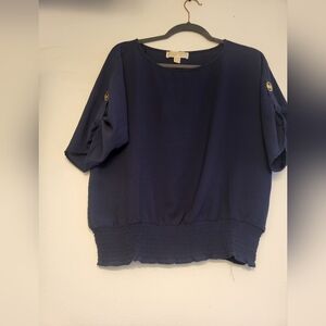 Elegant Navy Blue Women's Top